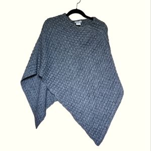 Cerretelli Firenze Gray Alpaca Wool Blend Poncho Vintage